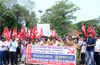 CPI(M) stages protest against LPG price hike, water crisis